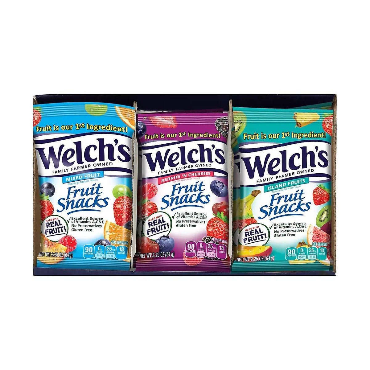 WELCH'S FRUIT SNACKS MIXED FRUIT,BERRI
