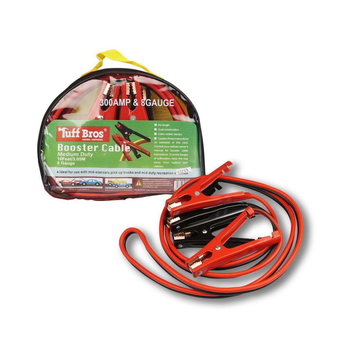 BOOSTER CABLE 10FT/8GAUGE